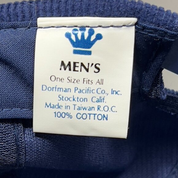 Vtg United Airlines Corduroy Snapback Hat Cap Blue Dorfman Pilot Fly Plane Mens - Picture 8 of 12